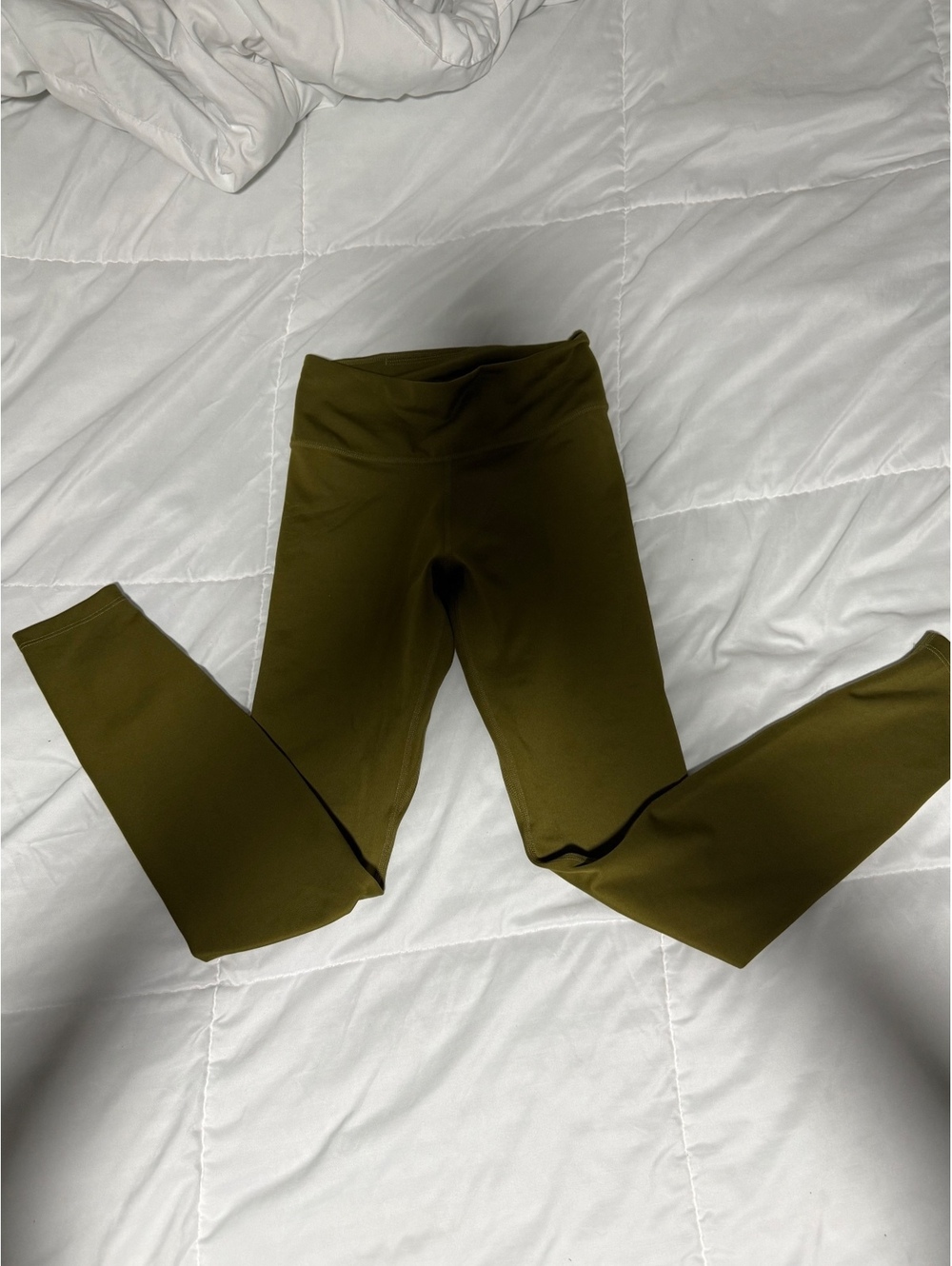 Nike Dri-FIT Olive Green Athletic Leggings - Picture 1 of 4